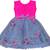 Pink Net stitched    dress