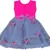 Pink Net stitched    dress