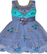 Green Net stitched    dress