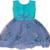 Green Net stitched    dress