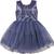 Grey Net stitched    dress
