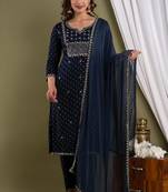 WOMEN'S HEAVY RAYON KURTI PANT WITH DUPATTA 