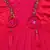 Pink satin stitched    dress