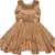 Gold Net stitched    dress