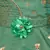 Green satin stitched    dress