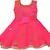 Pink satin stitched    dress