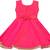 Pink satin stitched    dress