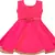 Pink satin stitched    dress