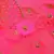 Pink satin stitched    dress