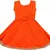 Orange satin stitched    dress