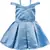 blue satin stitched    dress