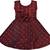 Maroon satin stitched    dress