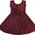 Maroon satin stitched    dress