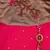Pink satin stitched    dress