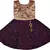 Purple satin stitched    dress