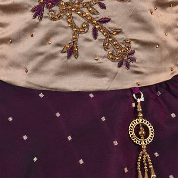 Purple satin stitched    dress 3
