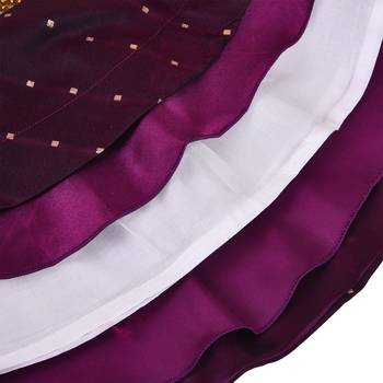 Purple satin stitched    dress 5