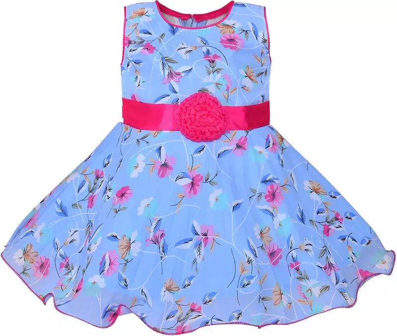 blue Georgette stitched    dress