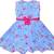 blue Georgette stitched    dress