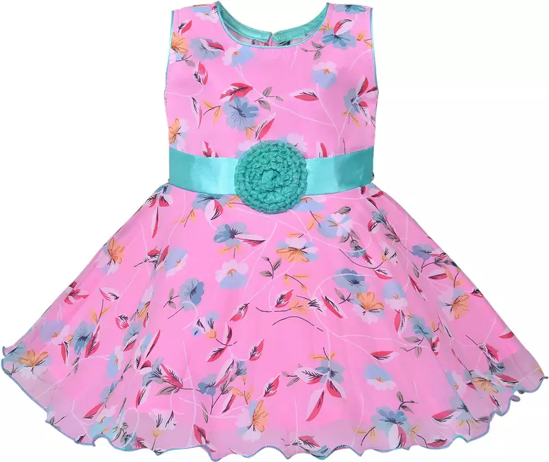 Pink Georgette stitched    dress