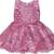 Pink Net stitched    dress