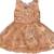 Beige Net stitched    dress