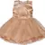 Beige Net stitched    dress