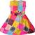 Orange satin stitched    dress