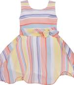 Orange Georgette stitched    dress