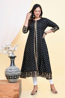 Women's Beautiful Rayon Anarkali Kurti 1