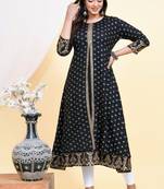 Women's Beautiful Rayon Anarkali Kurti