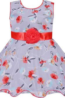 Grey Crepe stitched    dress