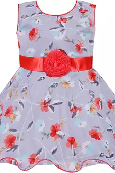 Grey Crepe stitched    dress