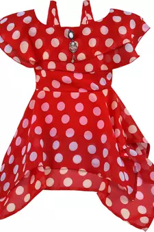 Red Georgette stitched    dress