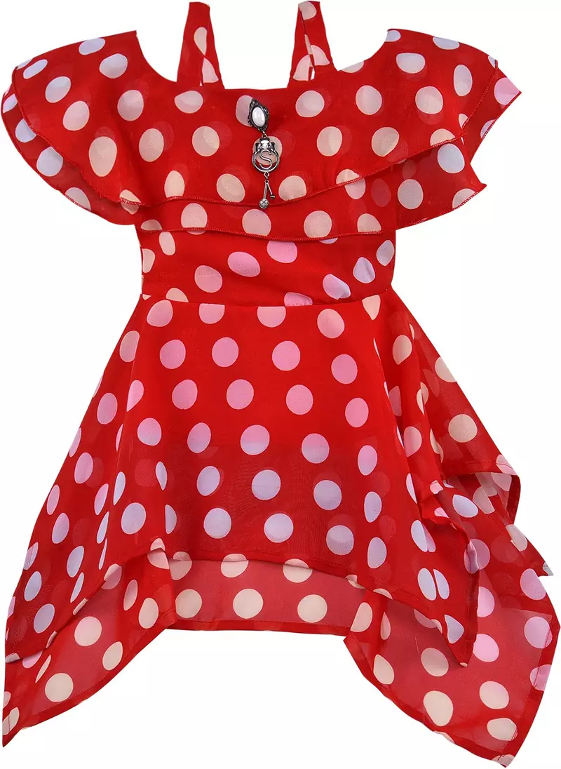 Red Georgette stitched    dress