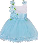 blue Net stitched    dress