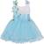 blue Net stitched    dress