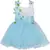 blue Net stitched    dress