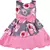 Pink satin stitched    dress