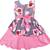 Pink satin stitched    dress