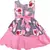 Pink satin stitched    dress