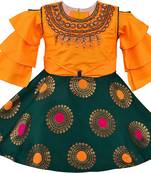 Multicolor Silk stitched    dress