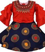 Multicolor Silk stitched    dress