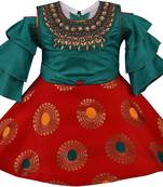 Multicolor Silk stitched    dress