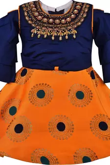 Multicolor Silk stitched    dress