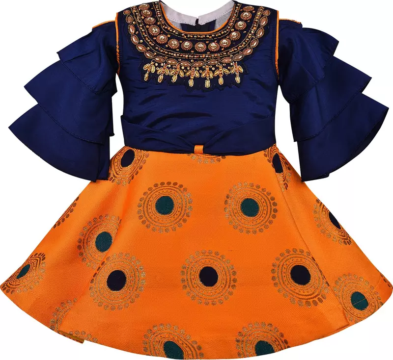 Multicolor Silk stitched    dress