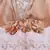 Brown Net stitched    dress