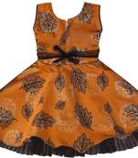 Yellow satin stitched    dress