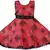 Red satin stitched    dress