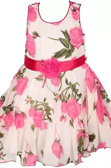 Pink Cotton  stitched    dress